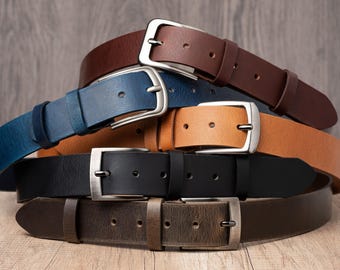 Handmade Full Grain Leather Belt – Men’s Casual Accessory