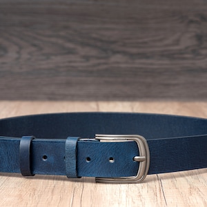 Leather Belt in multiple colors, Handmade, Classic Casual 100% Full Grain Leather Belt image 8