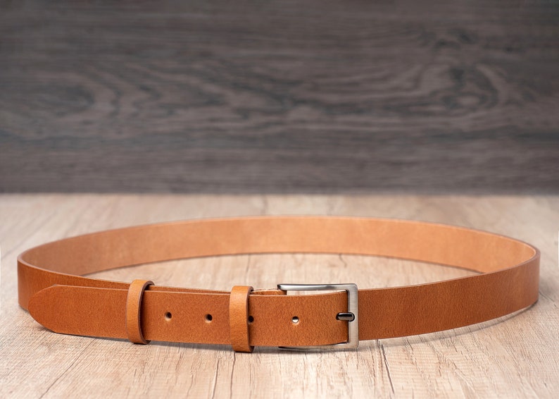 1.2 Leather Belt in several colors, Classic Casual HANDCRAFTED 100% FULL GRAIN Leather image 8