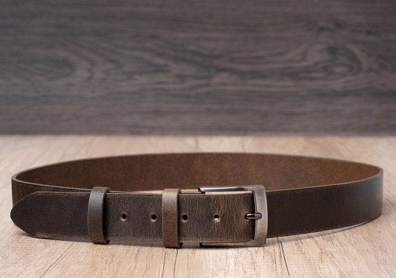 Leather Belt in multiple colors, Handmade, Classic Casual 100% Full Grain Leather Belt image 7