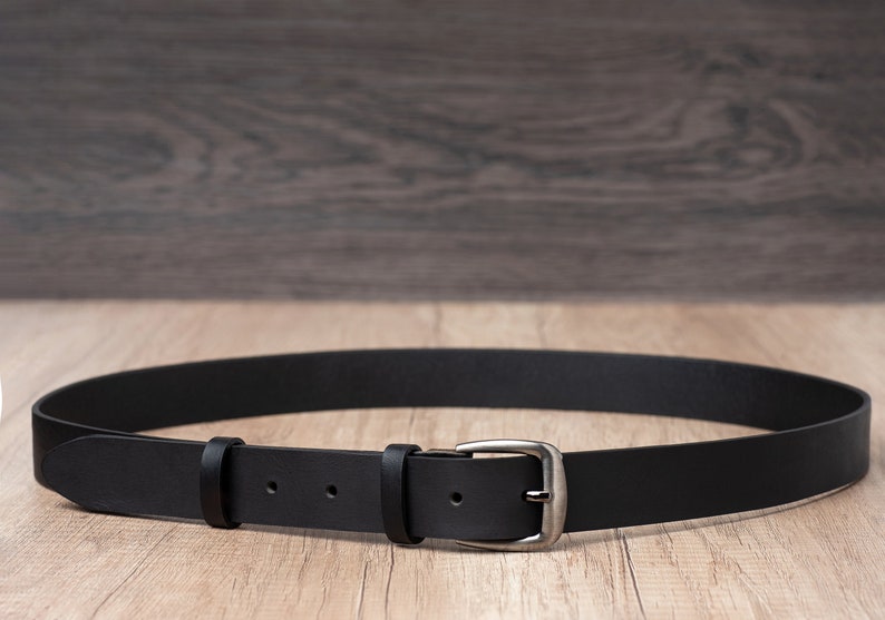 1.2 Leather Belt in several colors, Classic Casual HANDCRAFTED 100% FULL GRAIN Leather image 6