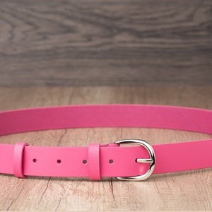 1.2 Wide Leather Belt for Women In Multiple Colors. Classic Casual 100% Full Grain Leather Belt, Handmade image 5