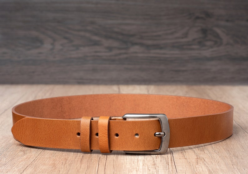 Leather Belt in multiple colors, Handmade, Classic Casual 100% Full Grain Leather Belt image 9