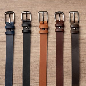 Leather Belt in multiple colors,  1.2&quot; wide, Full Grain Leather
