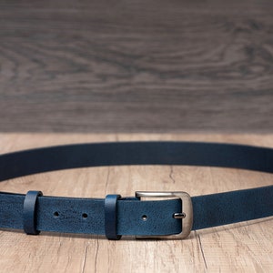 Leather Belt 1.2 wide in multiple colors, Classic Casual HANDCRAFTED 100% FULL GRAIN, Father's Gift for him, Gift for Dad image 7
