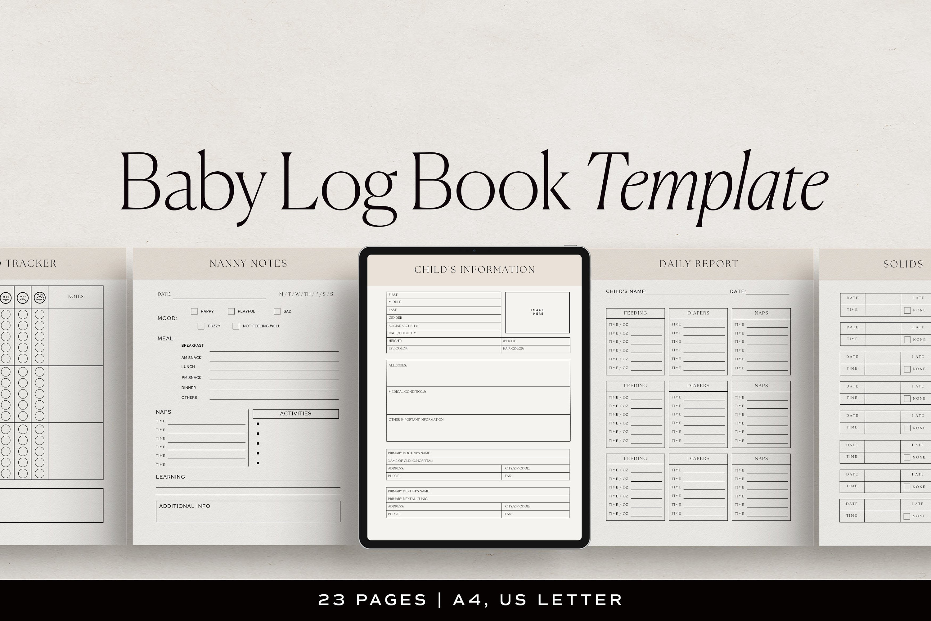 Printable Baby Log Book DIY Baby Tracking Log Book Feed Log Newborn