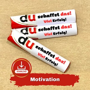 Download Duplo Banderole MOTIVATION Prüfung Mutmacher Geschenk Abschlussprüfung Klausur Schule Prüfungsmotivation Du schaffst das