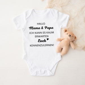 Baby Bodysuit Hello Mom and Dad | Pregnancy Announcement Bodysuit Pregnancy Announcement | You're Going to Be a Dad Mom Family | Birth Gift