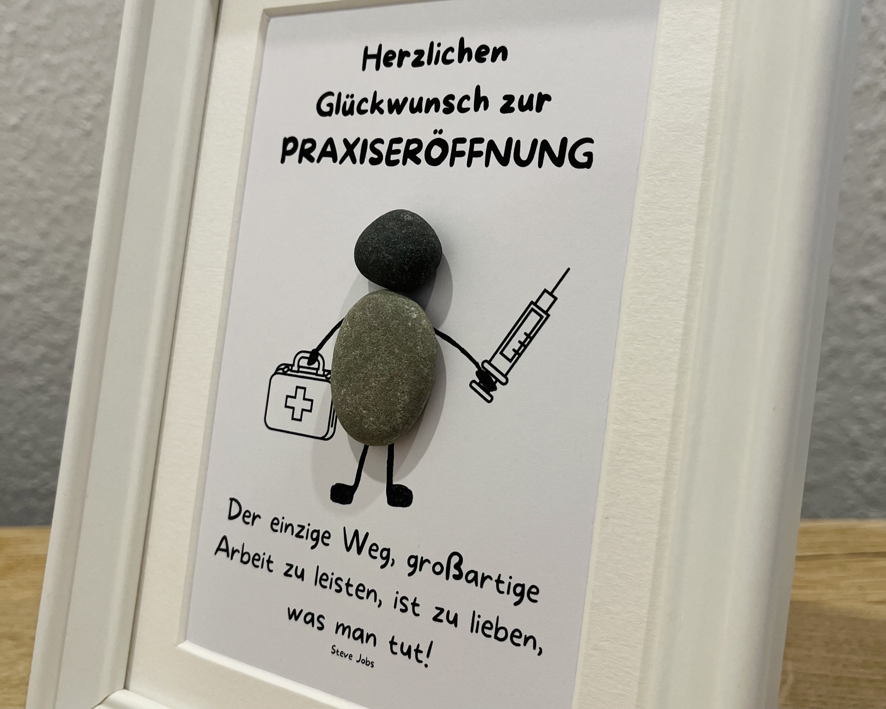 Praxiseröffnung Geschenk Steinbild Arzt Geschenkidee Arztpraxis
