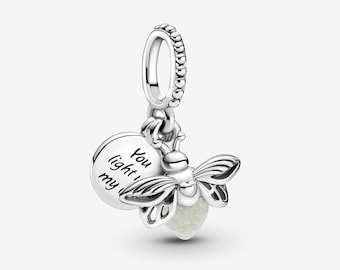 Pandora glowing firefly charm pendant silver S925