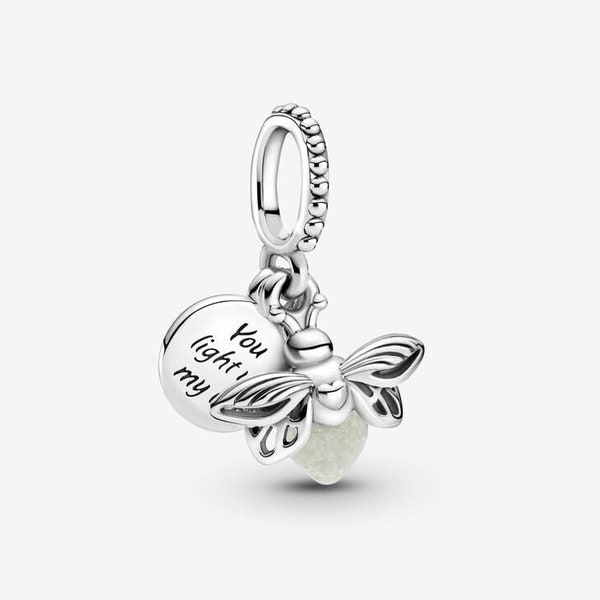 Pandora leuchtendes Glühwürmchen Charm Anhänger Silber S925