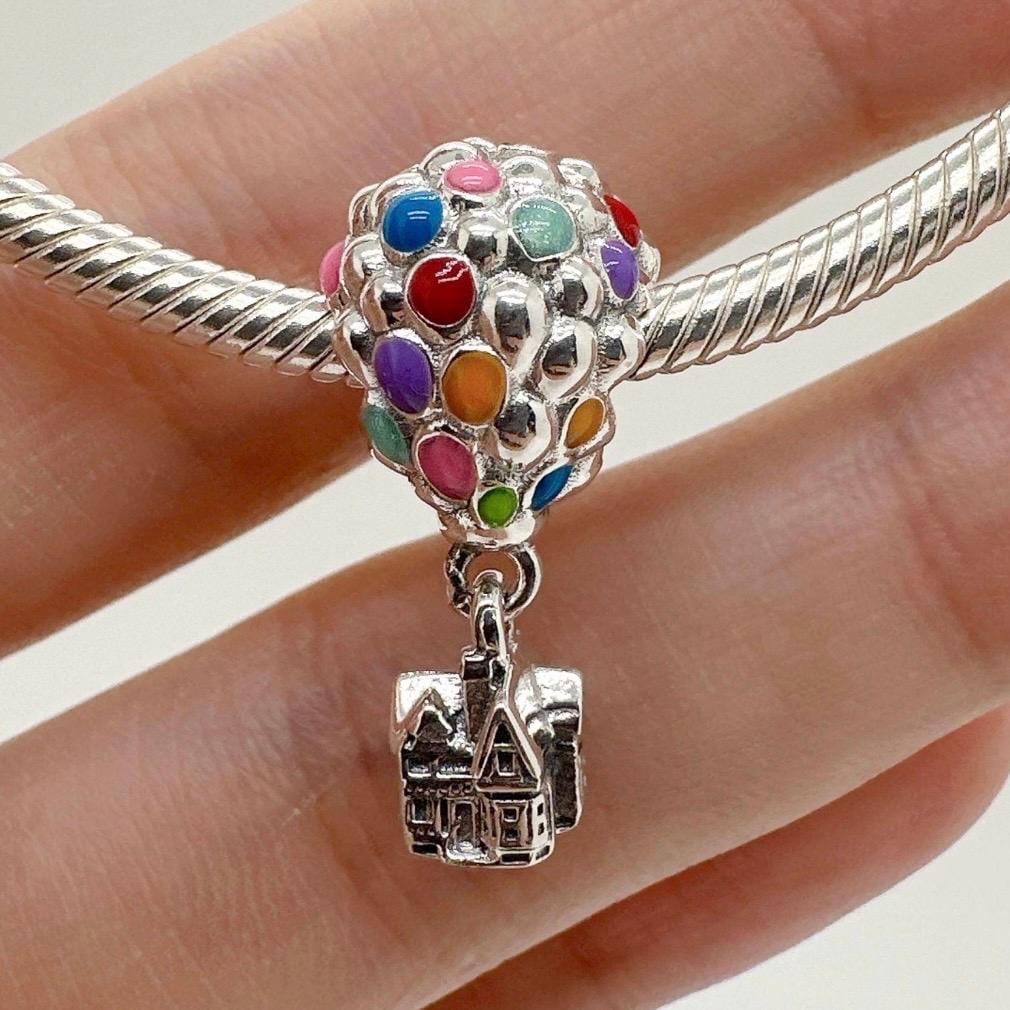 Up House Balloons Charm; Charm for Pandora Bracelet; Silver S925