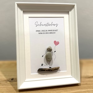 Sister gift stone picture personalized best sister sister heart sister birthday gift siblings favorite person pebble