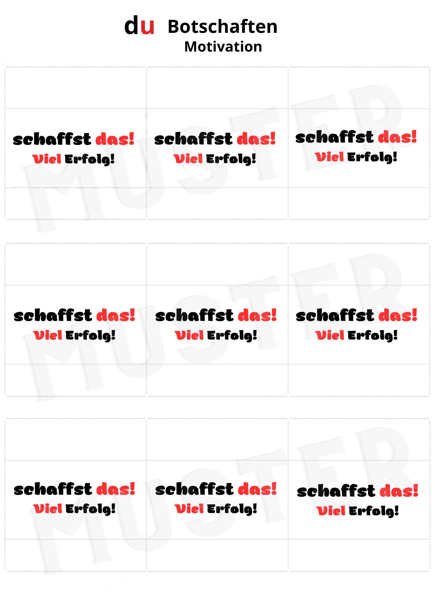Motivation Du Schaffst Das Sprüche Prüfung Download Duplo Banderole MOTIVATION Prüfung Mutmacher Geschenk