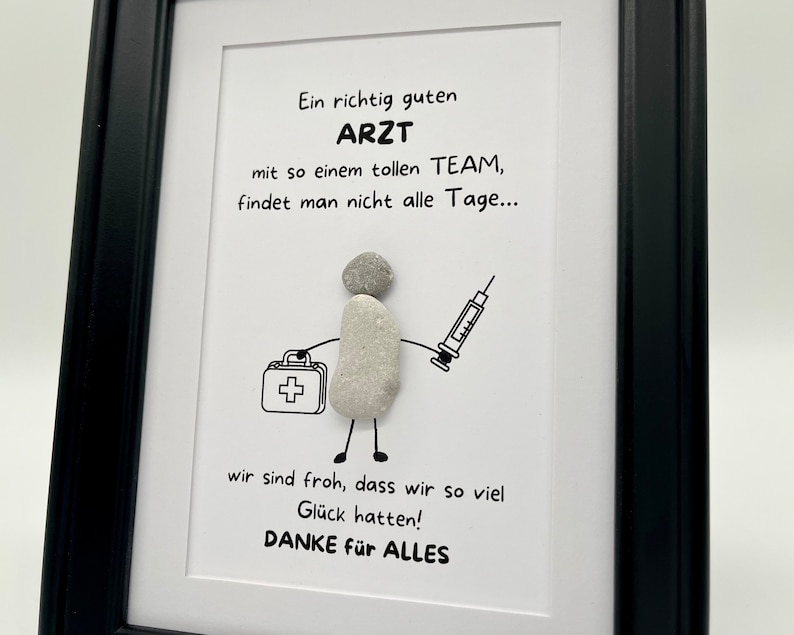 Steinbild Arzt Oberarzt Arztpraxis Kinderarzt Geschenk Arzthelferin