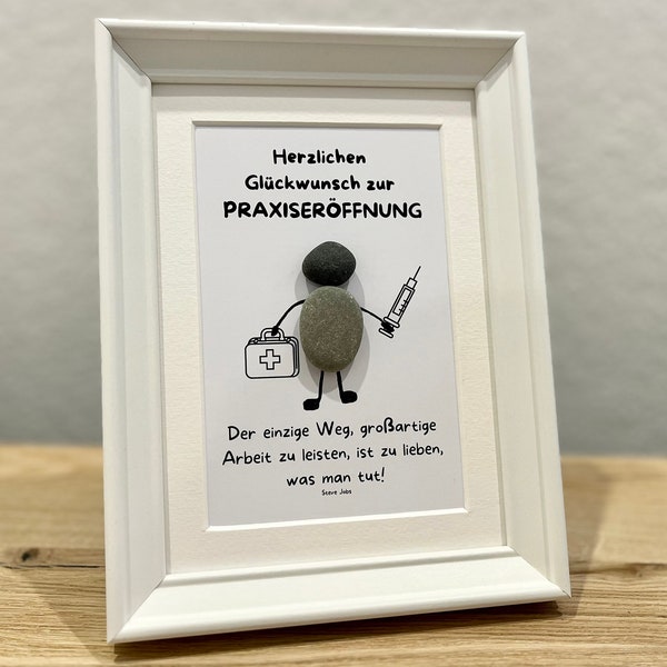 Praxiseröffnung Geschenk Steinbild | Arzt Geschenkidee Arztpraxis Kinderarzt Arztgeschenk Doktor Hausarzt Praxis Krankenschwester