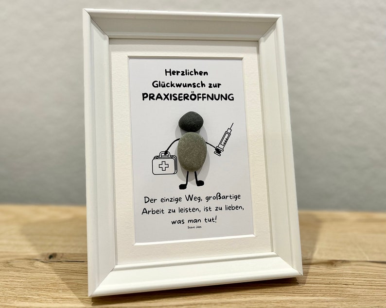 Praxiseröffnung Geschenk Steinbild Arzt Geschenkidee Etsy Österreich