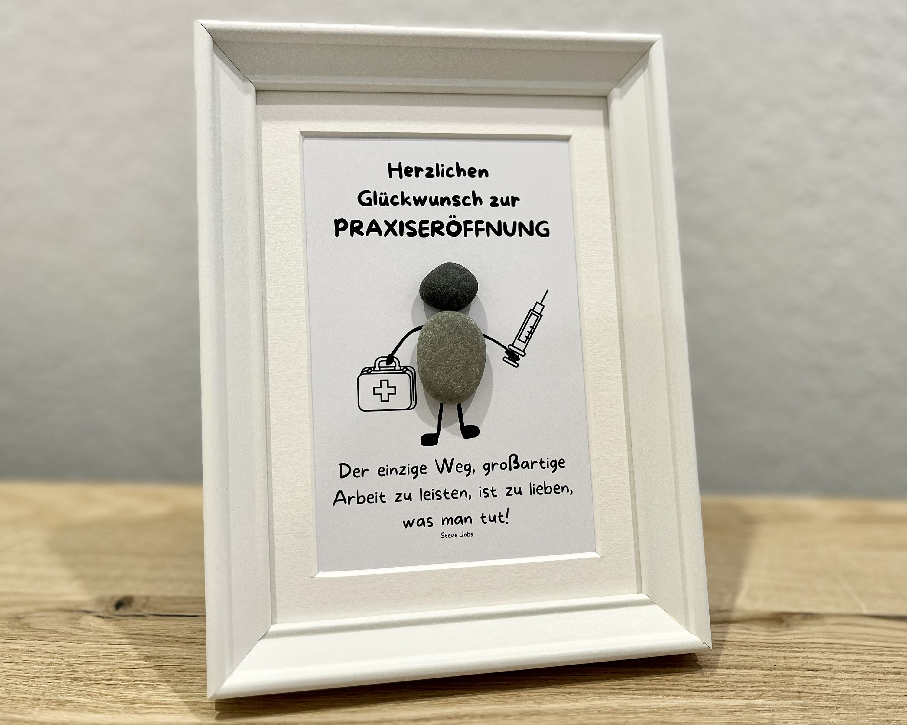 Praxiseröffnung Geschenk Steinbild Arzt Geschenkidee Arztpraxis