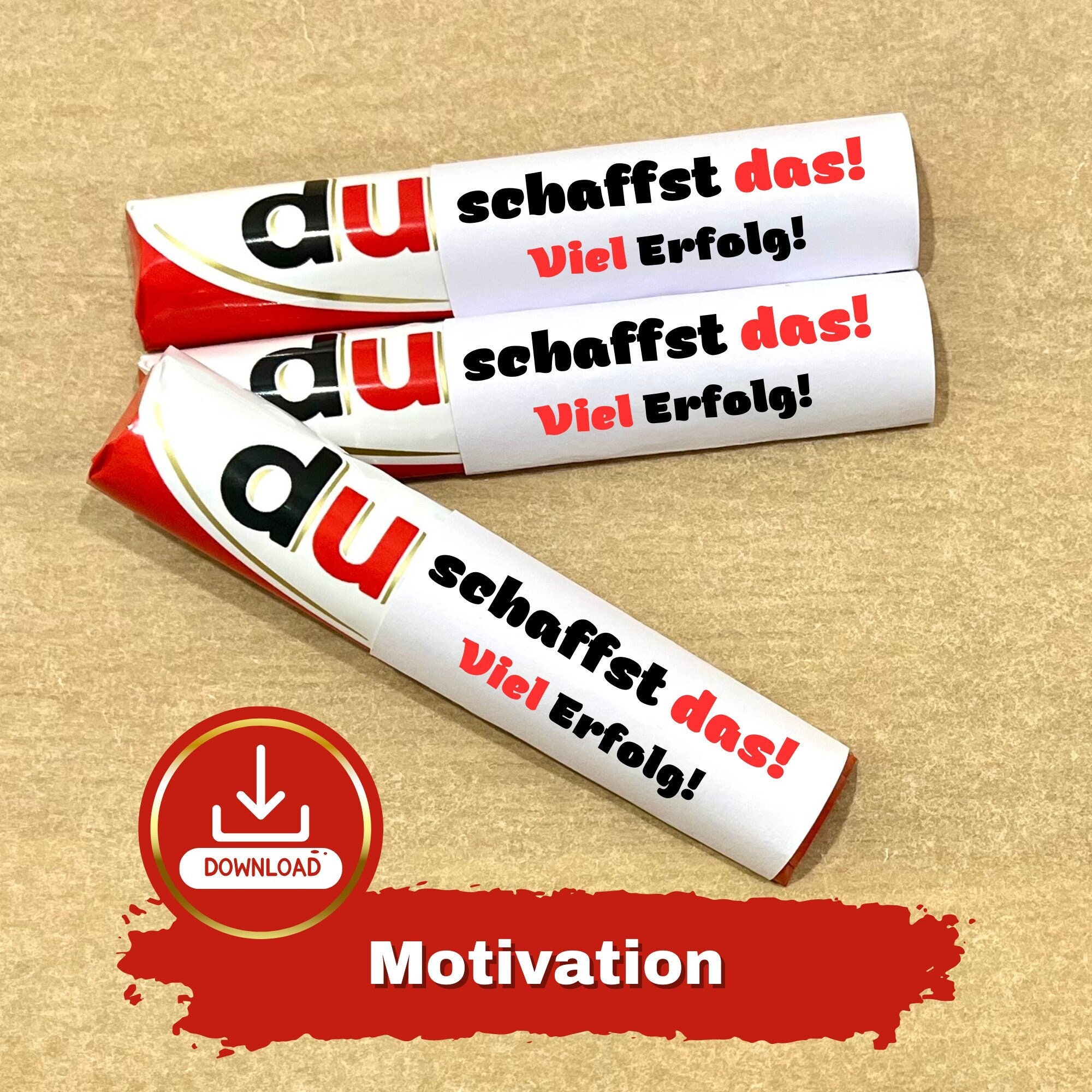 Download Duplo Banderole MOTIVATION Prüfung Mutmacher Geschenk
