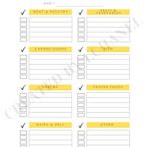 Printable Weekly Meal And Snack Planner