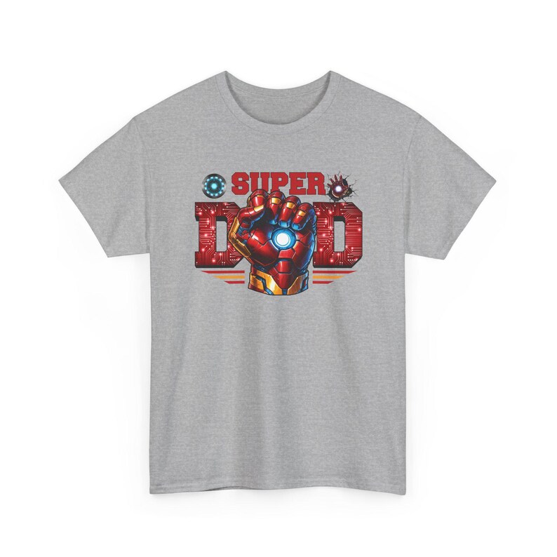 T-shirt à thème Iron Man Super Dad | T-shirt super-héros pour la fête des pères image 3