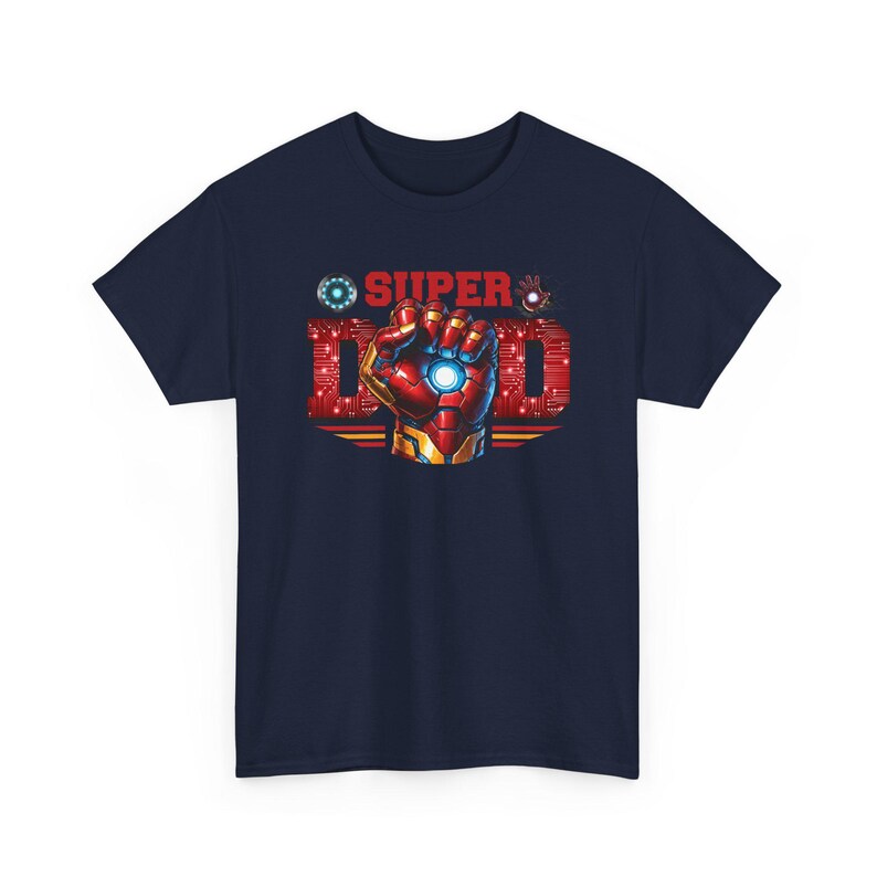 T-shirt à thème Iron Man Super Dad | T-shirt super-héros pour la fête des pères image 6
