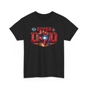 T-shirt à thème Iron Man Super Dad | T-shirt super-héros pour la fête des pères image 2