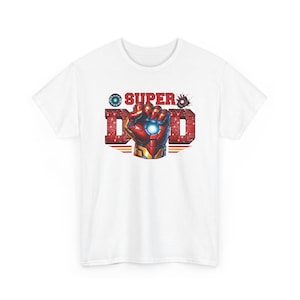 T-shirt à thème Iron Man Super Dad | T-shirt super-héros pour la fête des pères image 1