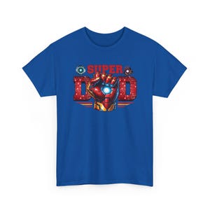 T-shirt à thème Iron Man Super Dad | T-shirt super-héros pour la fête des pères image 5