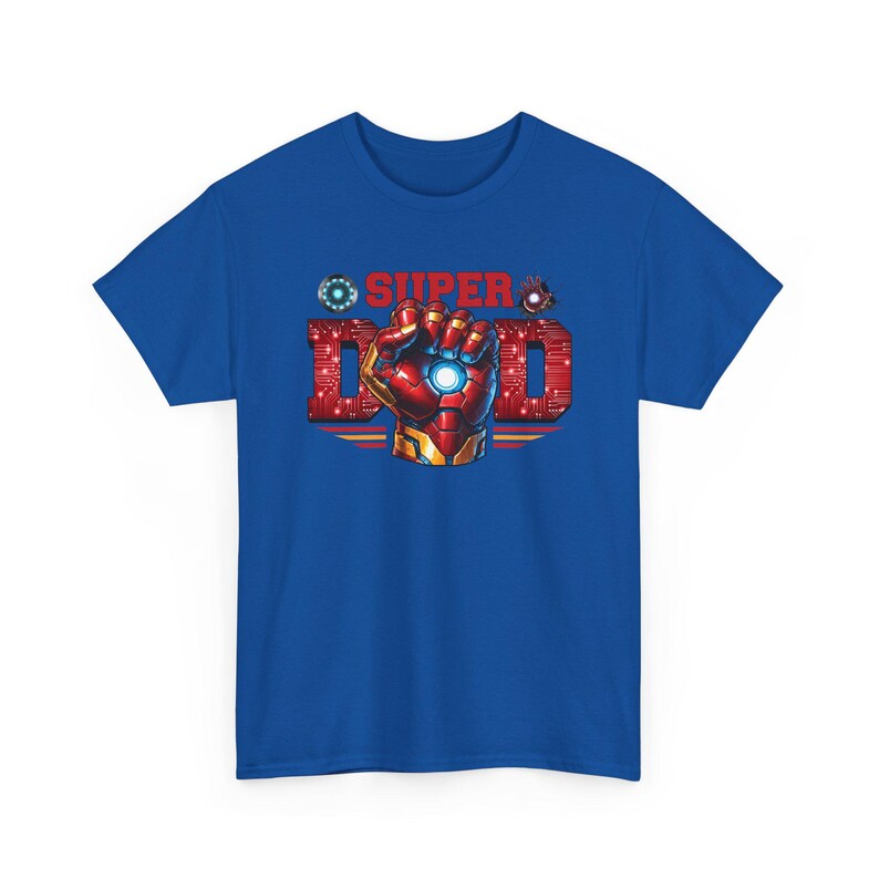 T-shirt à thème Iron Man Super Dad | T-shirt super-héros pour la fête des pères image 5