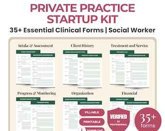 Private Practice Startup Kit | 35+ Therapy Forms Bundle (Fillable PDF)