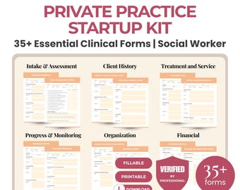 Private Practice Startup Kit | 35+ Therapy Forms Bundle (Fillable PDF)