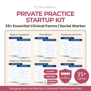 Private Practice Startup Kit | 35+ Therapy Forms Bundle (Fillable PDF)