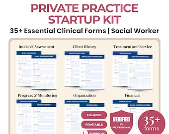 Private Practice Startup Kit | 35+ Therapy Forms Bundle (Fillable PDF)