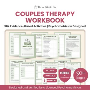 Arbetsbok för parterapi | Evidensbaserade relationsaktiviteter (ifyllbar PDF)
