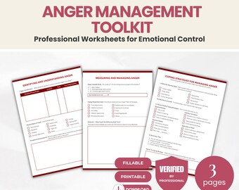 CBT Anger Management Worksheets | Coping Skills, Triggers Tracker ...