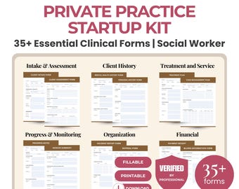 Private Practice Startup Kit | 35+ Therapy Forms Bundle (Fillable PDF)