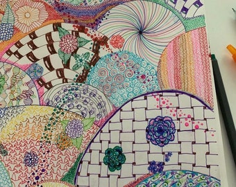 Colourful doodle art