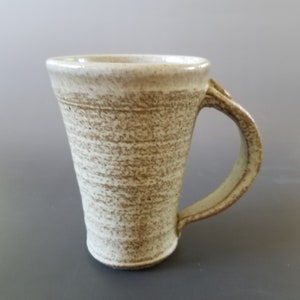 Beige & White Stoneware Mug