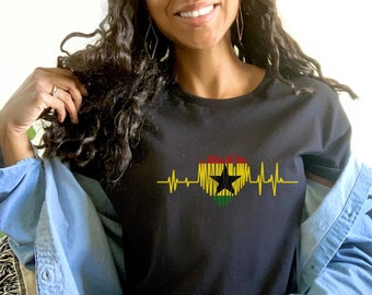 Ghana Flag T-Shirt, Ghanaian Heritage Gift, African Culture Tee for Men & Women, Africa Shirt, Ghanaian Pride TShirt, Black History Shirt