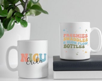 Custom NICU Nurse Mug, Personalized NICU Nurse Appreciation Gift, Neonatal ICU Coffee Mug, Mother Baby Nurse, Retro Mug for Nursing Student