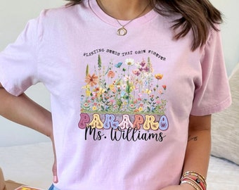 Custom Paraprofessional Shirt, Personalized Para Tee, Teacher Aide Gift, Para Sweatshirt, Para Professional Team Outfit,Paraeducator Apparel