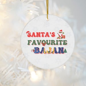 2023 Barbados Christmas Ornament, Christmas Gift for Bajan Mom, Barbados Friends, Caribbean Santa Dad Gift, West Indian Holiday Decoration