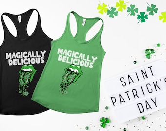St Paddys Day Tank Top Shirts, St Patricks Day Women Shirt, Sexy St Patricks Day Racerback, Funny Irish TShirt, Lucky Saint Patricks Day Top