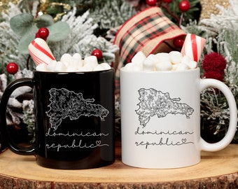 Dominican Republic Coffee Mug, Christmas Gift for Dominican Mom, Caribbean Cruise Ceramic Tea Cup, Punta Cana Destination Wedding Souvenir