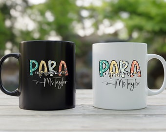 Personalized Paraprofessional Coffee Mug, Para Cup, SPED Teacher Aide Gift, Custom Paraeducator Para Professional Team Gifts, Para Tea Cup