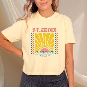 St. Croix Boxy Shirt| Family Shirts, Caribbean Cruise T-Shirt, Girls Trip, U.S. Virgin Islands Travel Souvenir Gift, Comfort Colors® Tee