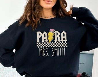 Personalized Paraprofessional Sweatshirt, Para Tee, Custom Para Shirt, SPED Teacher Aide Gift, Cute Para Team Outfit, Paraeducator Apparel