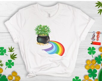 St Patricks Stoner Shirt, St. Patrick's Day Weed T-Shirt, Unisex Cannabis Smoker Tee, 420 Gifts For Her, Funny Marijuana Hoodie, Weed TShirt