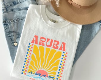 Camiseta de Aruba, Camisetas para vacaciones familiares en Aruba, Camiseta para crucero por el Caribe, Viaje de chicas a Aruba, Recuerdo de viaje de crucero por las islas ABC, Regalo para mamá en Aruba